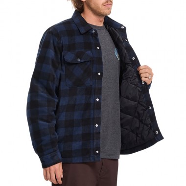 VOLCOM BOWERED II FLEECE LS SHIRT MARINE