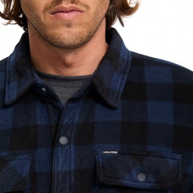 VOLCOM BOWERED II FLEECE LS SHIRT MARINE