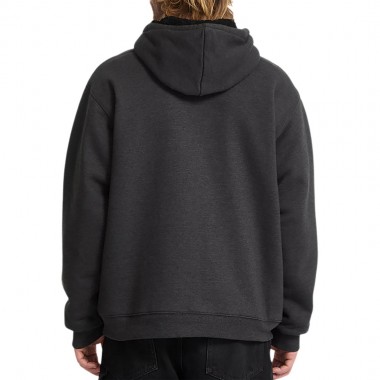 VOLCOM SINGLE STONE LINED ZIP HOODIE HEATHER BLACK