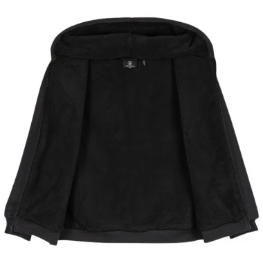 VOLCOM SINGLE STONE LINED ZIP HOODIE HEATHER BLACK