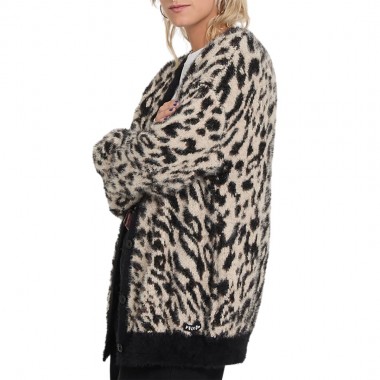 VOLCOM TIGARDI W CARDIGAN ANIMAL PRINT