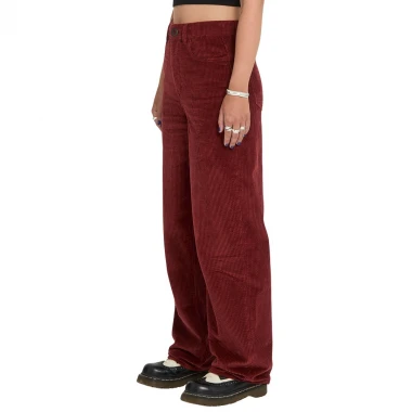 VOLCOM WEELLOW II W CORDUROY PANTS BRICK