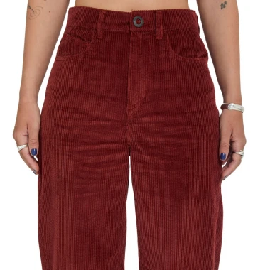 VOLCOM WEELLOW II W CORDUROY PANTS BRICK