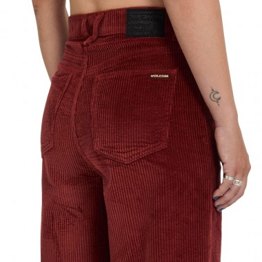 VOLCOM WEELLOW II W CORDUROY PANTS BRICK