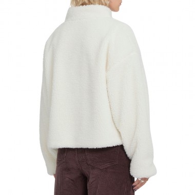 VOLCOM WYLDING OUT W SHERPA ZIP FLEECE OFF WHITE