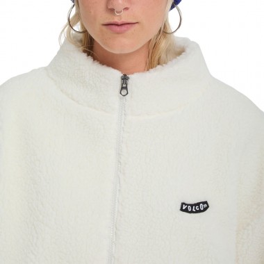 VOLCOM WYLDING OUT W SHERPA ZIP FLEECE OFF WHITE