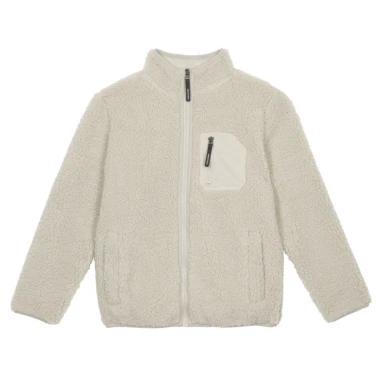 VOLCOM MUZZER FUZZAR K SHERPA ZIP FLEECE STONE