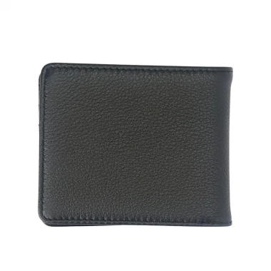 VOLCOM SINGLE STONE BI-FOLD LEATHER WALLET BLACK