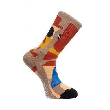 VOLCOM CARRAU PRINT MIXER SOCKS 3PK MULTI