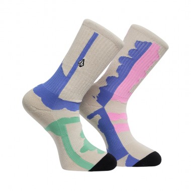 VOLCOM CARRAU PRINT MIXER SOCKS 3PK MULTI