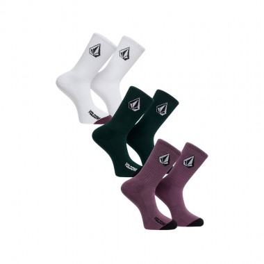 VOLCOM FULL STONE MIX SOCKS 3PK MULTI