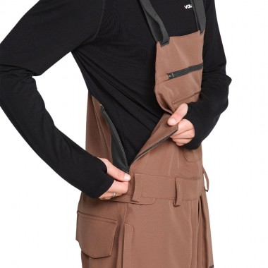 VOLCOM ROAN SNOW BIB DESERT TAUPE
