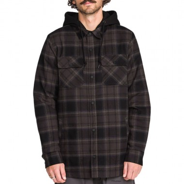 VOLCOM ENSON INSULATED RIDING FLANNEL BLACK