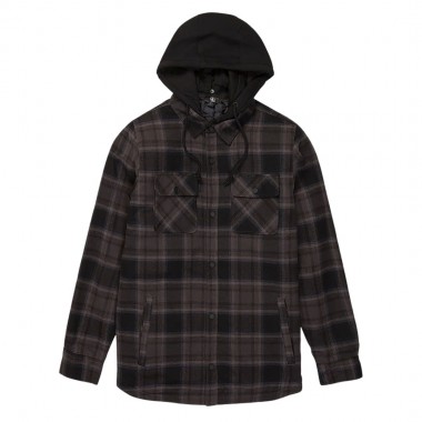 VOLCOM ENSON INSULATED RIDING FLANNEL BLACK