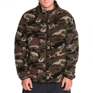VOLCOM NELSON SHERPA FULL ZIP FLEECE CAMOFLAUGE