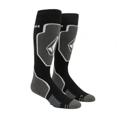 VOLCOM SHIELD WOOL BLEND OTC SNOW SOCKS BLACK