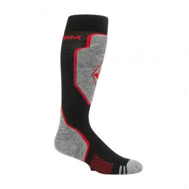 VOLCOM SHIELD WOOL BLEND OTC SNOW SOCKS ORANGE SHOCK