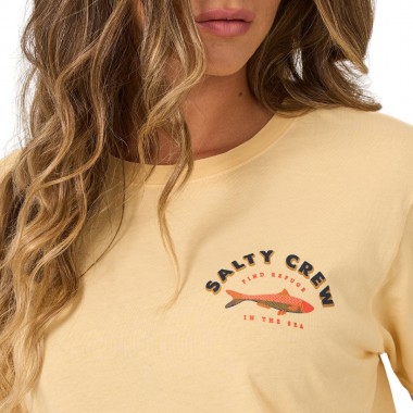 SALTY CREW SARDINE BF W TEE CUSTARD