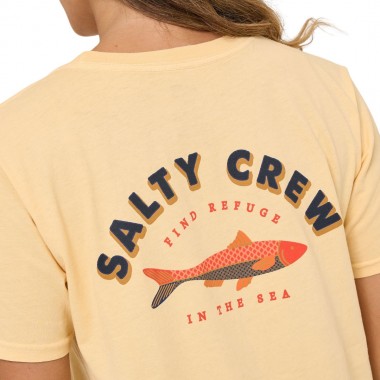SALTY CREW SARDINE BF W TEE CUSTARD