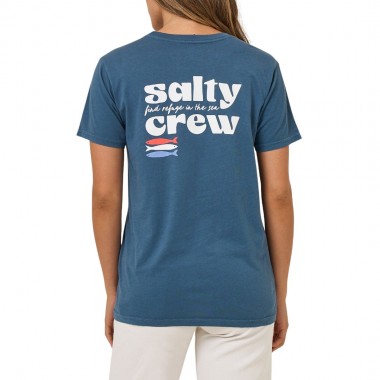 SALTY CREW AMERICAN CATCH BF W TEE MIDNIGHT NAVY