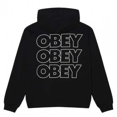 OBEY TREBLE EXTRA HEAVY HOODIE BLACK