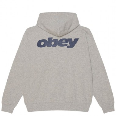 OBEY LEAGUE HOODIE ASH GREY