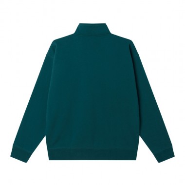 OBEY EST. WORKS BOLD Q-ZIP MOCKNECK SWEATSHIRT GREEN GABLES