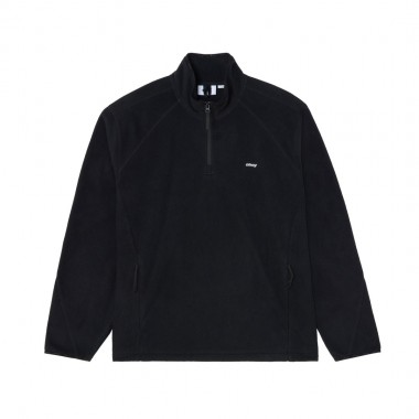 OBEY VETTA POLAR FLEECE Q-ZIP PULLOVER BLACK
