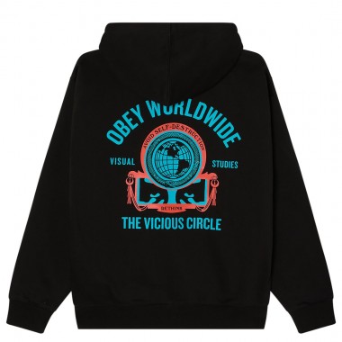 OBEY VICIOUS CIRCLE HOODIE BLACK