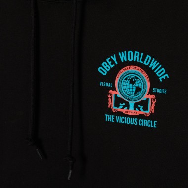 OBEY VICIOUS CIRCLE HOODIE BLACK