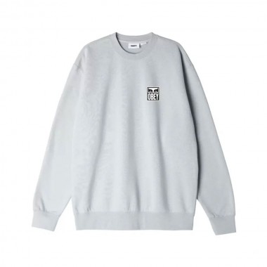 OBEY EYES ICON CREWNECK HEATHER GREY