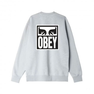 OBEY EYES ICON CREWNECK HEATHER GREY