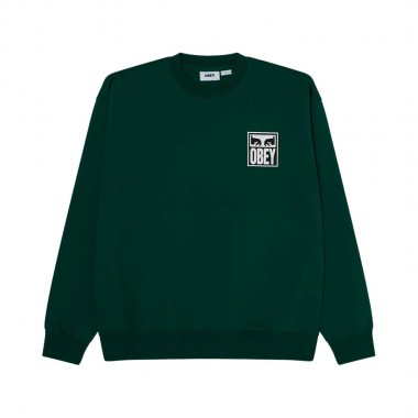 OBEY EYES ICON CREWNECK RAINFOREST