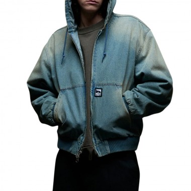 OBEY GLEN ZIP UP JACKET INDIGO ARCHIVE WASH