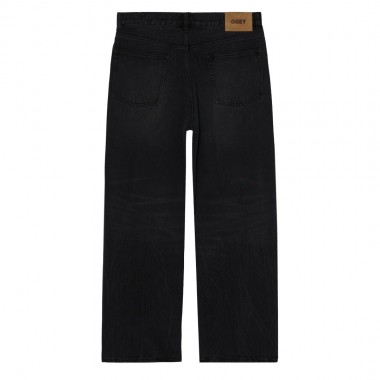 OBEY CLASSIC BAGGY DENIM PANTS HEAVY VINTAGE BLACK