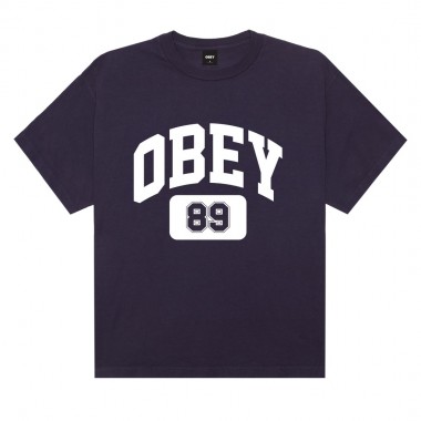 OBEY ACADEMY TEE PIGMENT PLUM PERFECT