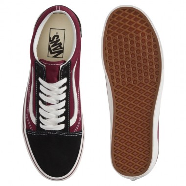 VANS OLD SKOOL SHOES RED/BLACK