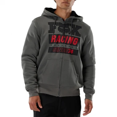 FOX SINCE 74 SASQUATCH ZIP HOODIE DARK SHADOW