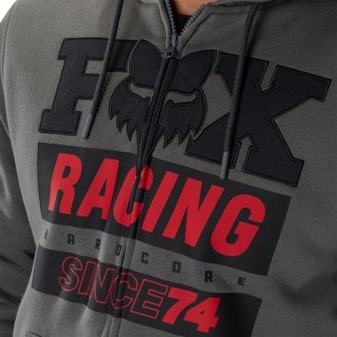 FOX SINCE 74 SASQUATCH ZIP HOODIE DARK SHADOW