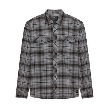 FOX SURVIVALIST CORE FLANNEL LS SHIRT STEEL GREY