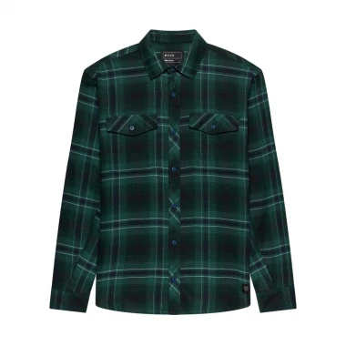 FOX SURVIVALIST STRETCH FLANNEL LS SHIRT DEEP FERN