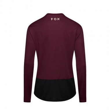 FOX RANGER FOX HEAD LS JERSEY DARK MAROON