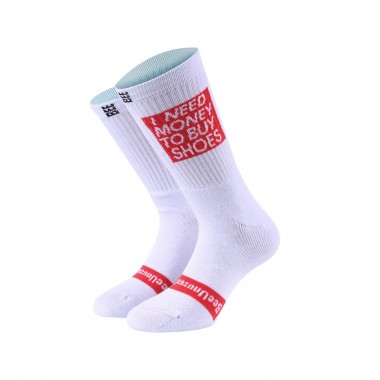 BEE UNUSUAL OG I NEED MONEY FT PREMIUM SOCKS WHITE