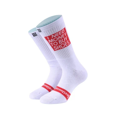 BEE UNUSUAL OG I NEED MONEY FT PREMIUM SOCKS WHITE