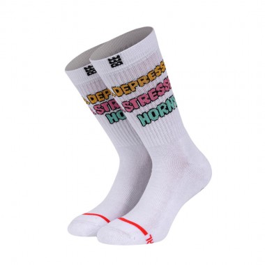 BEE UNUSUAL CURRENT SITUATION HT SOCKS WHITE