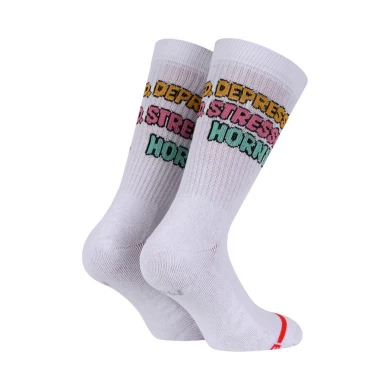 BEE UNUSUAL CURRENT SITUATION HT SOCKS WHITE