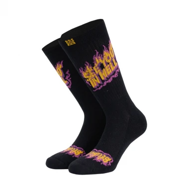 BEE UNUSUAL SEE YOU IN HELL SOCKS BLACK