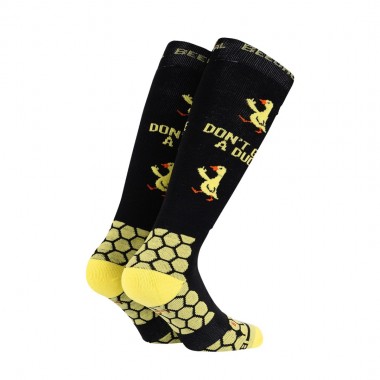 BEE UNUSUAL PERFORMANCE DON'T GIVE A DUCK SKI SOCKS BLACK