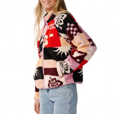 RIP CURL PARTY WAVE ALLOVER ZIP POLAR FLEECE MULTI
