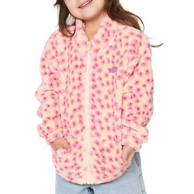 RIP CURL PARTY WAVE K POLAR ZIP FLEECE PEACH